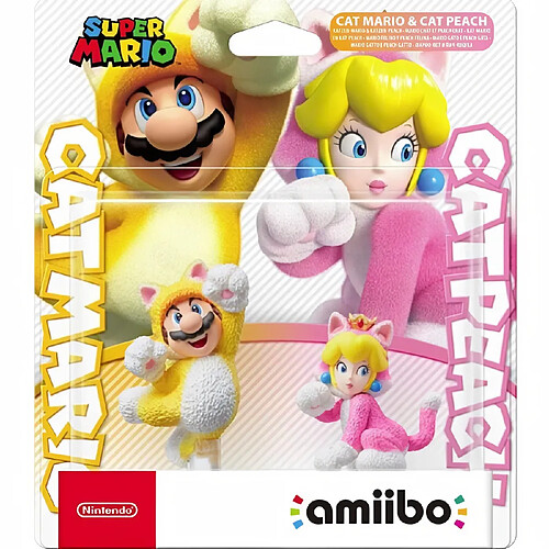 Nintendo Amiibo figurines Mario Chat et Peach Chat