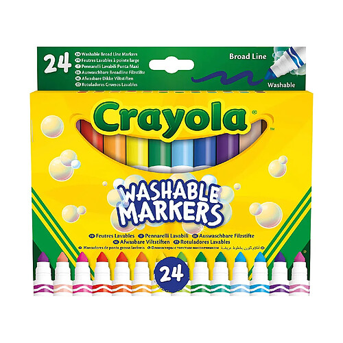 Crayola marqueurs lavables - 24 couleurs