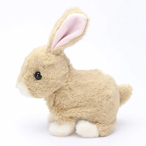 Lapin Interactif Petsboro - Peluche Électrique Qui Saute, Tremble Et Bouge Les Oreilles (Marron)