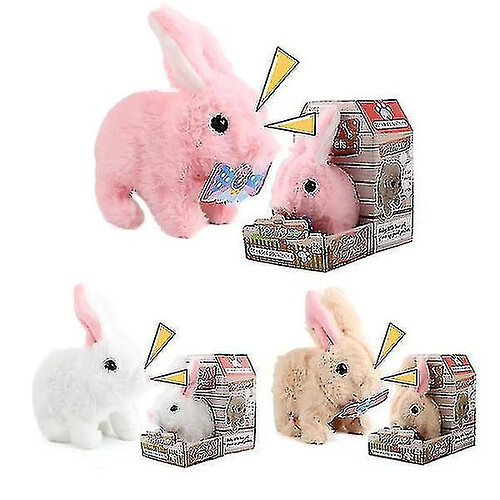 Peluche Lapin Qui Parle, Jouet en Peluche Animal Parlant, Jouet animé interactif de Lapin