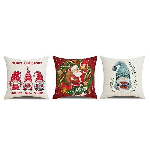 P131 Lot de 3 Housses coussin 45x45 cm