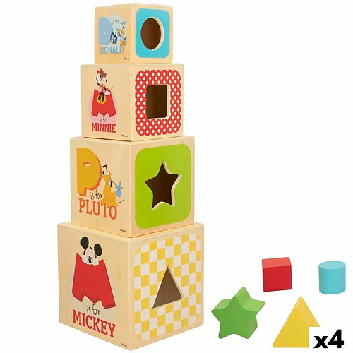 Disney blocs empilables en bois - Multicolore