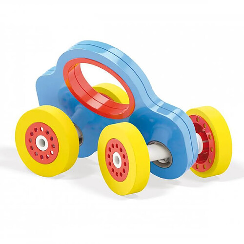 Quercetti Voiture à tirer bébé - Bleu