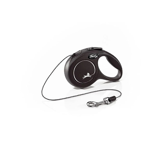 FLEXI Laisse New Classic XS Cord - Noir - 3 m