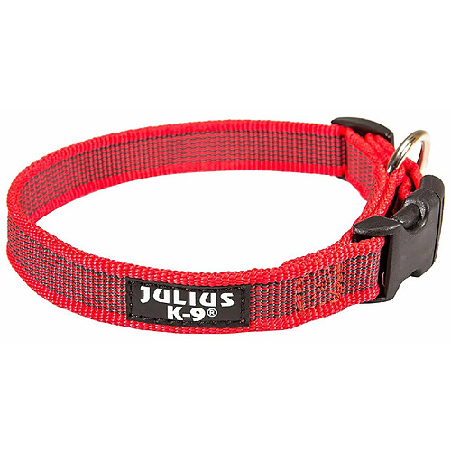 Julius-K9 Collier - Gris/Rouge - Taille L