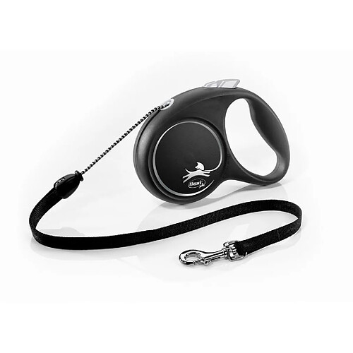 Flexi Black Design M Cord - Black/Silver