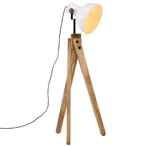 VidaXL Lampadaire Blanc Bois