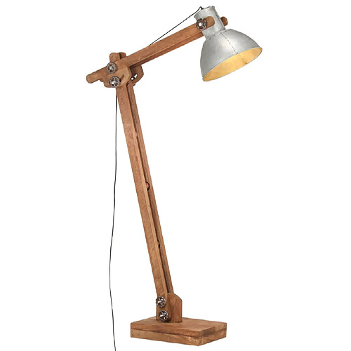 VidaXL Lampadaire Bois de manguier - Argenté