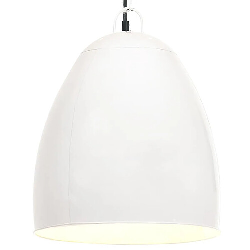 vidaXL Lampe suspendue industrielle - Blanc