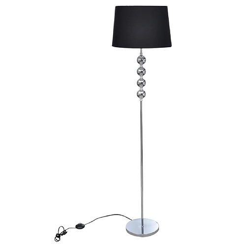 vidaXL Lampadaire 4 Boules - Noir