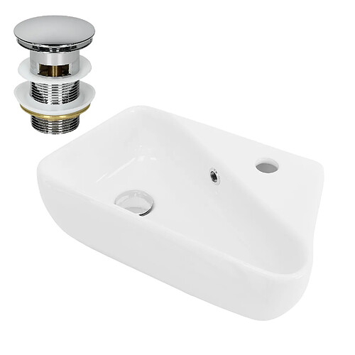 ML-Design Lavabo angulaire - Blanc