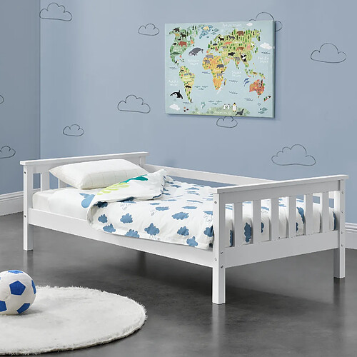En.casa Lit bébé - Blanc mat