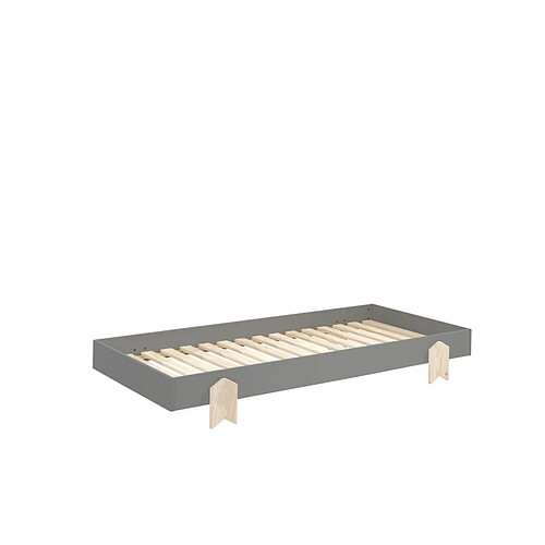VIPACK Lit Modulo Gris Empilable 90x200