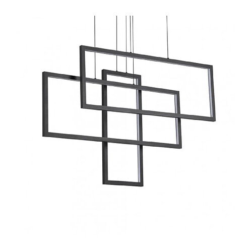 Ideal Lux Suspension LED intégré Frame 1 ampoule Métal,aluminium Noir