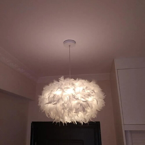 Stoex lustre suspension en plumes - Blanc