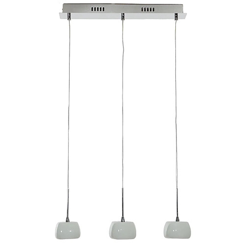 Decoshop26 Plafonnier 3 lampes - Chromé