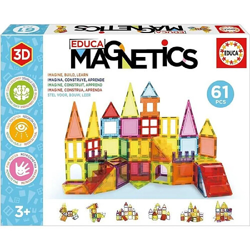 Educa Borras Jeu éducatif Magnetics construction 3D - Multicolore