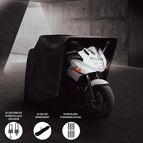 Monstershop Tente de rangement moto - Noir