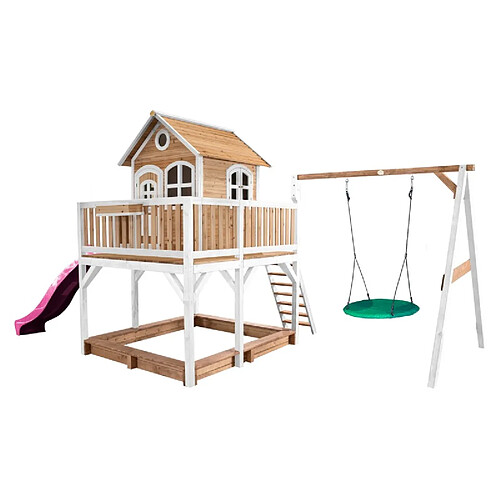 Axi house Maisonnette Liam en bois - Violet