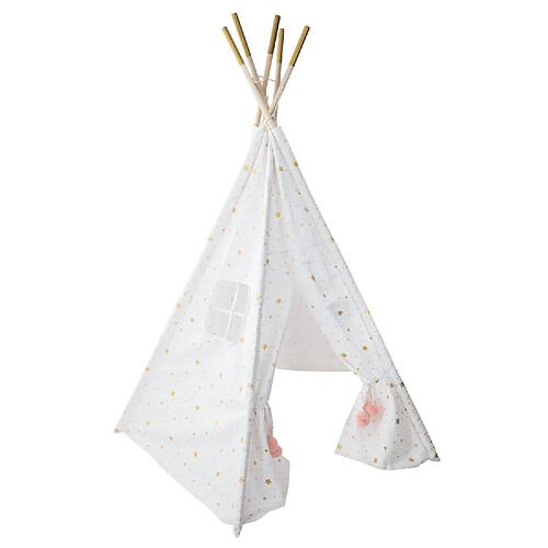 Atmosphera Tipi pour enfant avec motifs Dream - H. 160 cm - Blanc