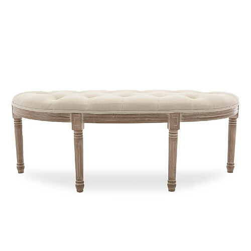 Banquette coffre Louis XVI - Beige