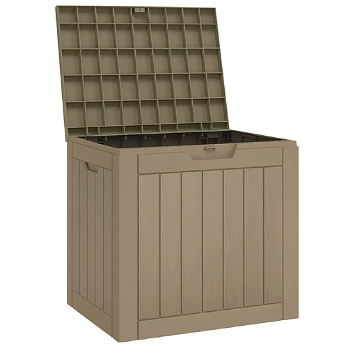 Helloshop26 Coffre de rangement jardin - Marron clair