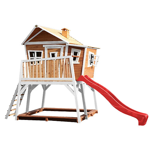 Axi house maisonnette Max avec toboggan - Rouge