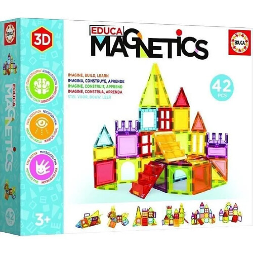 Educa Borras Jeu de construction magnétique 42 pièces