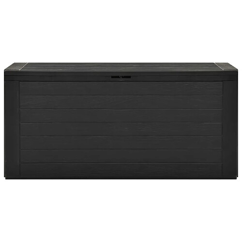 Helloshop26 Coffre de jardin plastique - Anthracite