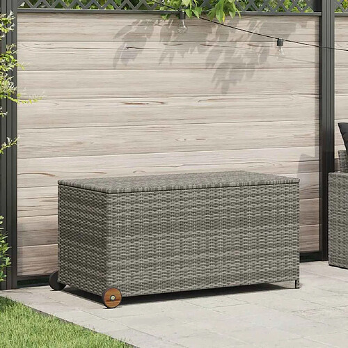 vidaXL Boîte de rangement 120x65x61 cm Rotin Gris Clair