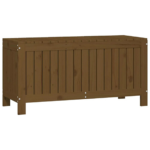 Helloshop26 Coffre de rangement bois - Marron miel