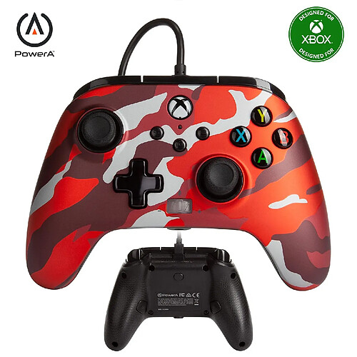 PowerA Manette filaire Pro Rouge Camouflage