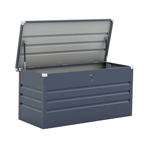 Habitat Et Jardin Coffre de jardin métal [ ]Store[ ] - 525L - 165 x 69 x 60 cm - Gris