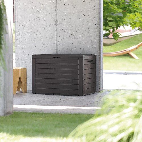 Cemonjardin Coffre de jardin plastique - Marron