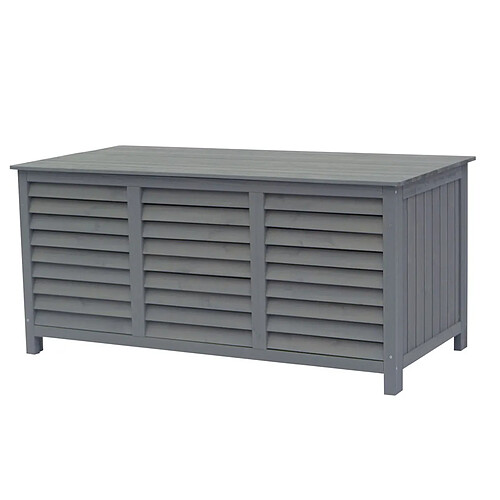 Habitat Et Jardin Coffre de jardin en bois [ ]Macao[ ] - 130 x 64 x 60 cm - Anthracite