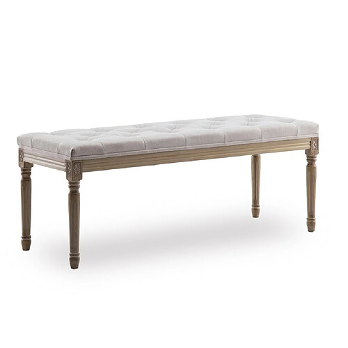 Banc coffre capitonné Romane XL - Beige