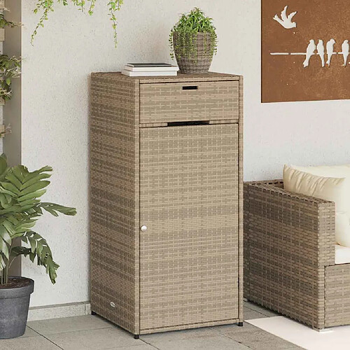 vidaXL Armoire jardin 55x55x111 cm - Beige