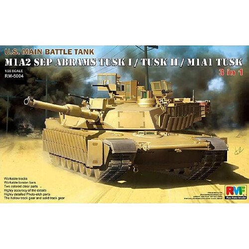 Rye field model maquette char M1A2 Abrams TUSK