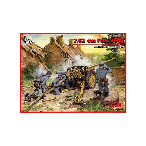 Icm maquette canon 7,62 cm Pak 36 avec équipage allemand 1/35
