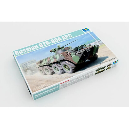 Trumpeter – Maquette BTR-80A 1/35 – Véhicule Blindé Porte-personnel Russe – Kit En Plastique Non Peint – Modélisme Militaire – Fabrication Chine