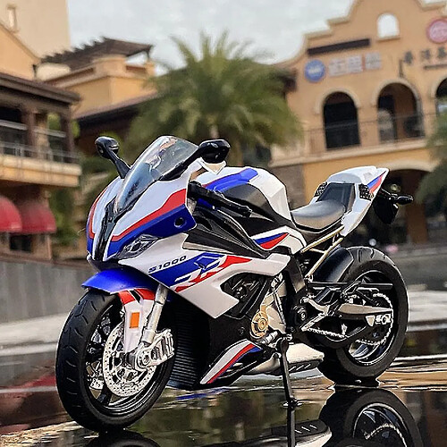 BMW S1000RR moto miniature 1:12 - Bleu