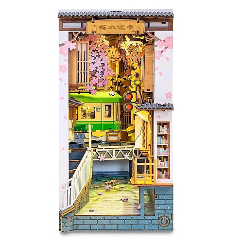 Robotime serre-livres Sakura Densya