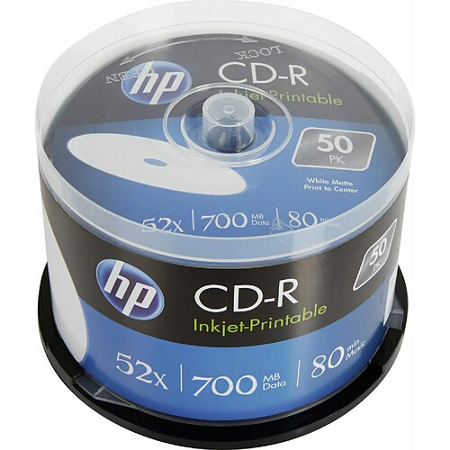 HP CDR Print 52X Box - 50 unités