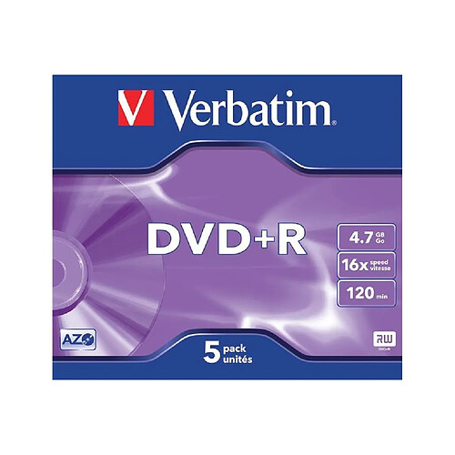 Verbatim DVD+R 4,7 Go 16x - Pack de 5