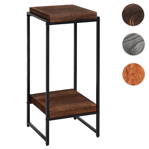 Mendler Table à fleurs HWC-K71 - Brun foncé