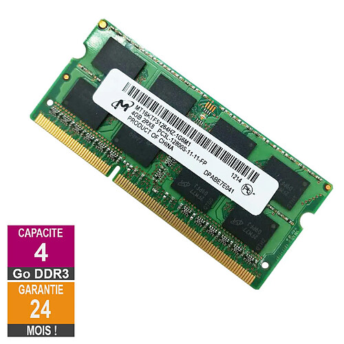 Micron MT16KTF51264HZ-1G6M1 4Go 1600MHz DDR3 · Reconditionné