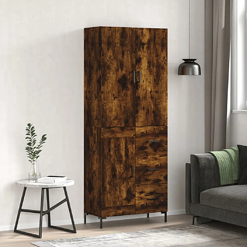 VIDAXL vidaXL Buffet haut Chêne fumé