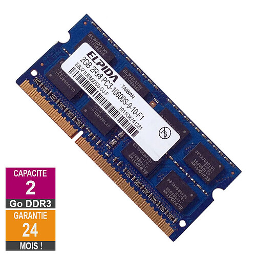 Elpida EBJ21UE8BDS0-DJ-F 2Go 1333MHz DDR3 · Reconditionné