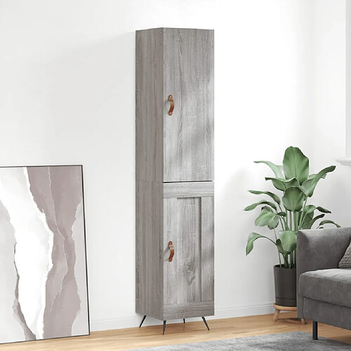 VIDAXL vidaXL Buffet haut sonoma gris 34,5x34x180 cm