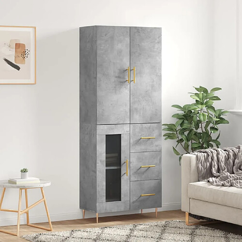 VIDAXL vidaXL Buffet haut Gris béton